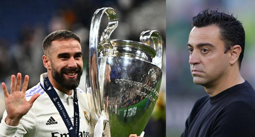 What did Dani Carvajal tell Xavi Hernández about the Champions League trophies won by Real Madrid?