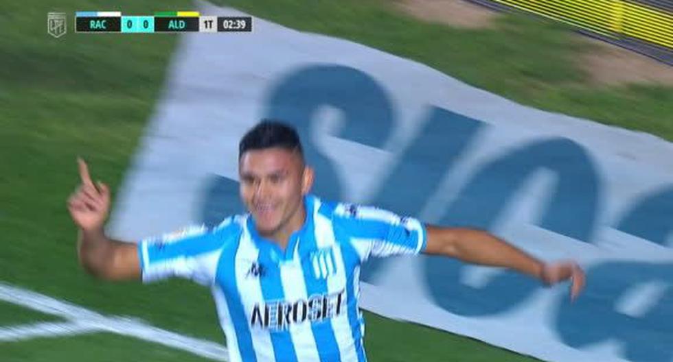 Gol de Racing Club: Carlos Alcaraz anotó el 1-0 sobre Aldosivi 