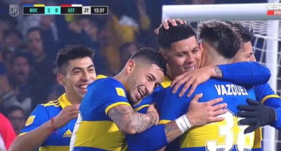 Marcos Rojo y Sebastián Villa marcaron el 3-0 de Boca Juniors vs. Estudiantes en 10 minutos 