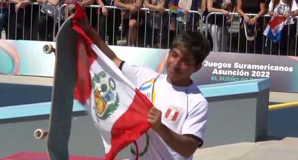 David Tuesta delivers Peru's first gold medal in skateboarding at the Asunción 2022 South American Games.