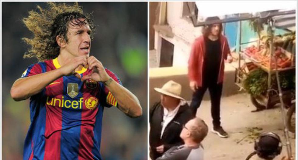 Carles Puyol visited San Juan de Lurigancho for the filming of a commercial.