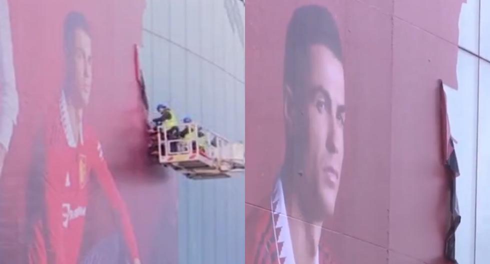 Manchester United retira la imagen de Cristiano Ronaldo de los exteriores de Old Trafford 