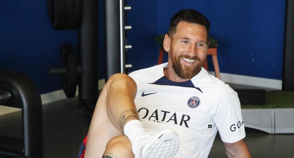 Lionel Messi lució emocionado en su primer día de pretemporada con el PSG