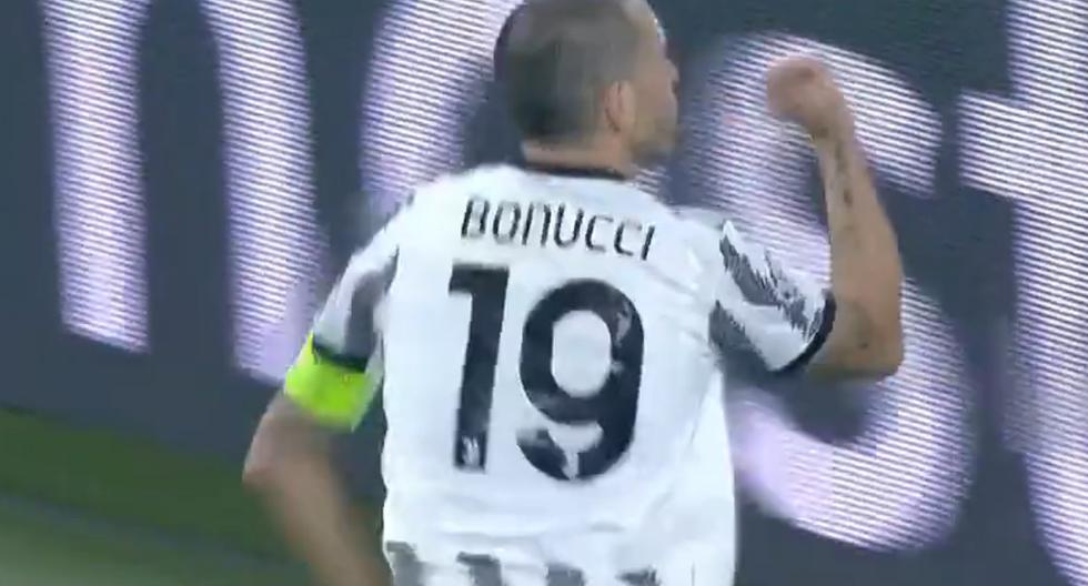 After assistance from Cuadrado, Bonucci scored Juventus' 1-1 against PSG.