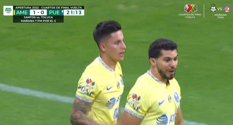 Goles de Brian Rodríguez y Henry Martín para el 2-0 de América sobre Puebla por la Liga MX 