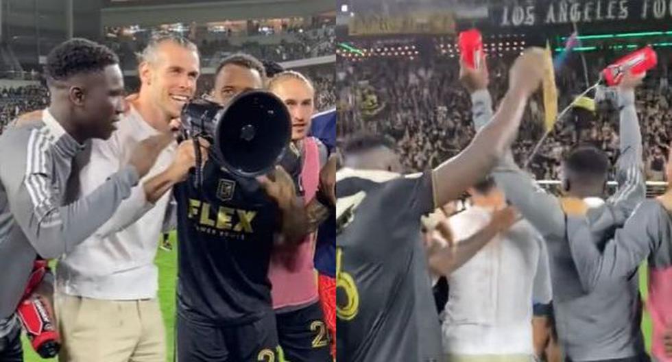 Gareth Bale de fiesta en Los Ángeles: la celebración con sus compañeros y la hinchada tras ganar el clásico