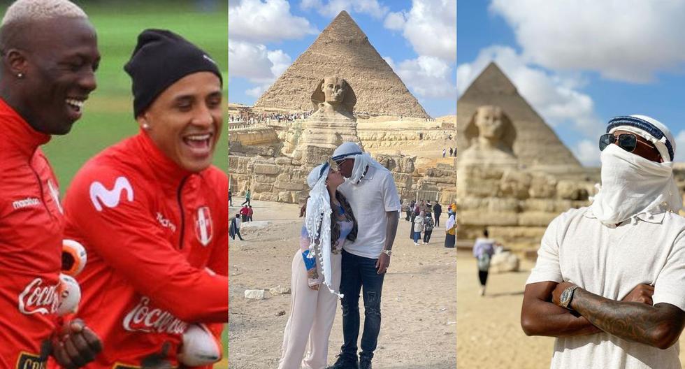 Yoshimar Yotún y Luis Advíncula lanzan bromas a Miguel Araujo tras visitar las Pirámides de Egipto 