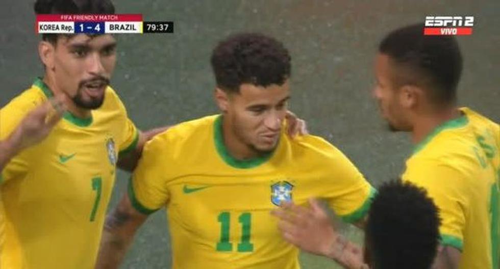 Entró y anotó: la efectividad de Coutinho para poner el 4-1 del Brasil vs. Corea del Sur 