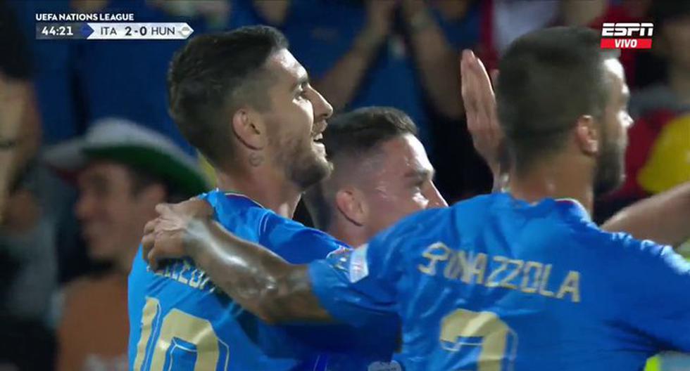 Nicolo Barella y Lorenzo Pellegrini anotaron el 2-0 de Italia vs. Hungría 