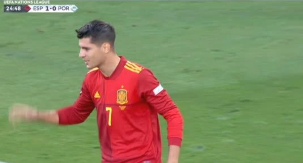 Álvaro Morata scored the 1-0 counterattack goal for Spain vs. Portugal.