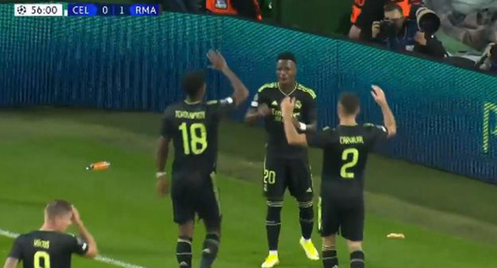 En cuatro minutos: los goles de Vinicius y Modric para el 2-0 de Real Madrid ante Celtic 
