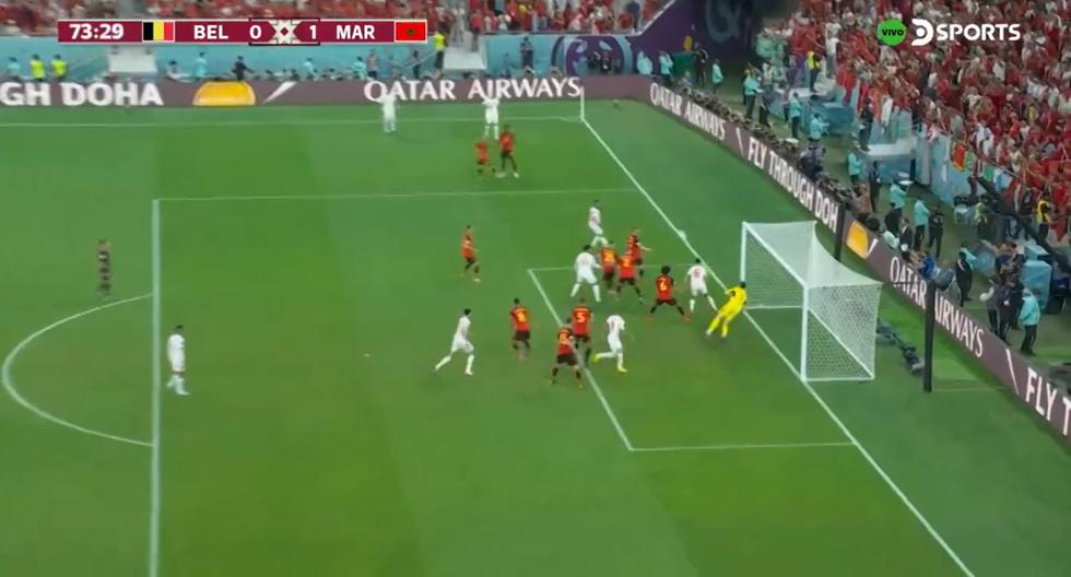Gol de Sabiri para Marruecos: anotó el 1-0 sobre Bélgica tras sorprender a Courtois 
