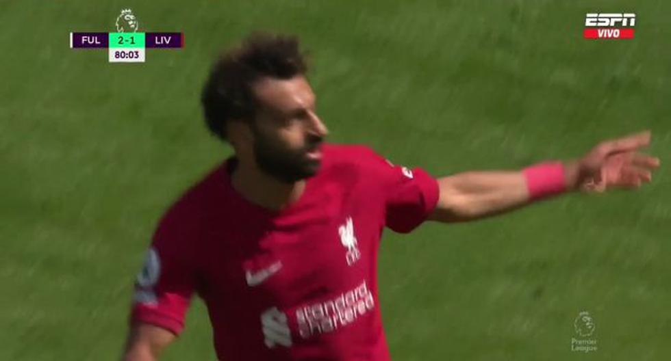 Asistencia de Darwin Núñez: el gol de Salah para el 2-2 de Liverpool en la cancha de Fulham 