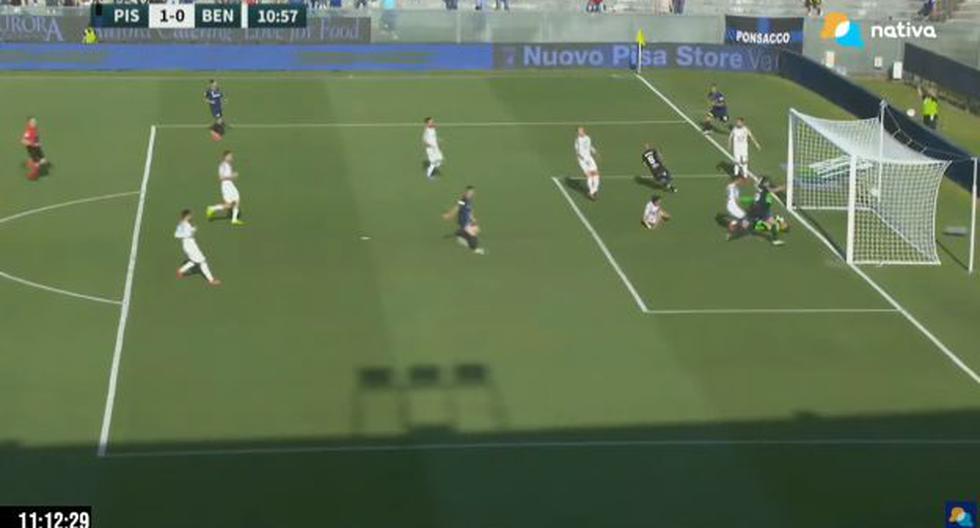 Lo sufre Lapadula: el gol de Pisa para igualar el global en los playoffs de la Serie B 