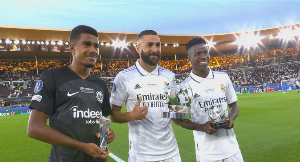 Benzema y Vinicius Junior fueron premiados por buen rendimiento en la Champions League
