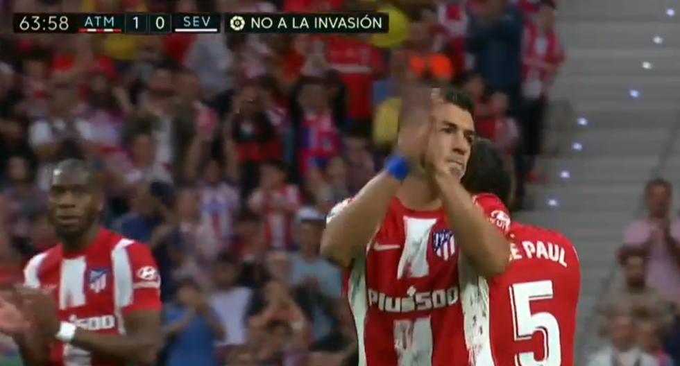 Luis Suárez recibió la ovación de los hinchas de Atlético de Madrid al salir del campo