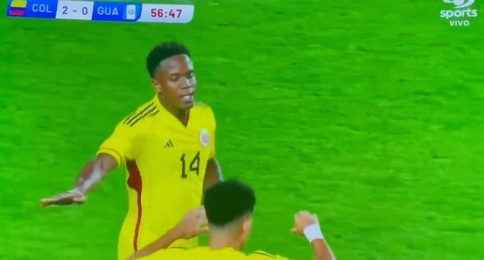 Gol de Sinisterra: ingresó y poco después marcó el 2-0 de Colombia vs. Guatemala 
