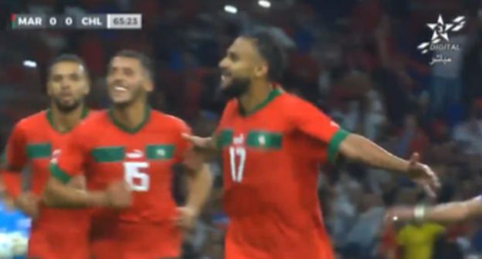 Gol de Sofiane Boufal para el 1-0 de Marruecos vs. Chile en amistoso 
