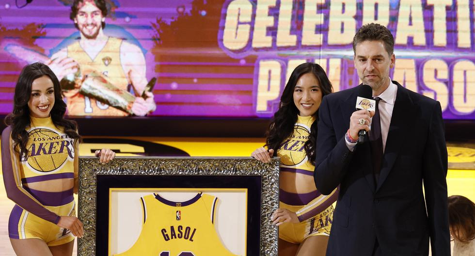 Pau Gasol es homenajeado por los Lakers y recordó a Kobe Bryant: “fue el hermano que me inspiró”