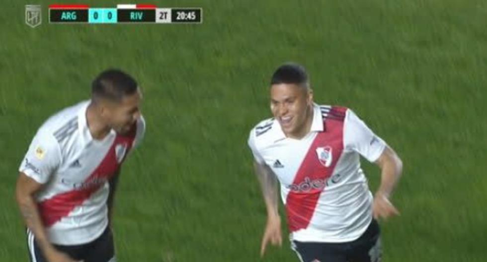Goles de Quintero, Beltrán y Palavecino para el 3-0 de River Plate sobre Argentinos Juniors