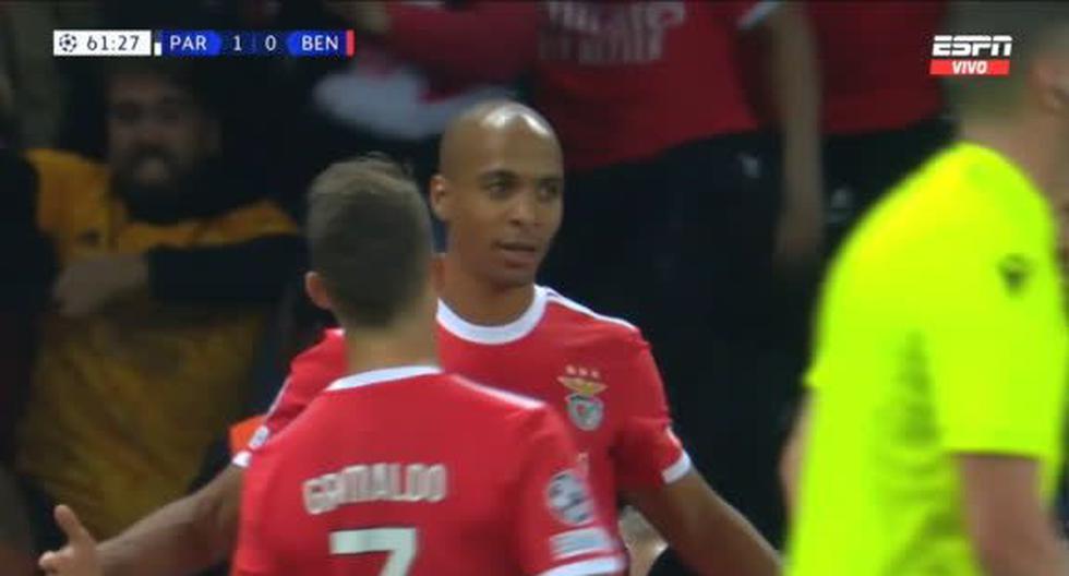 Gol de Joao Mário, de penal: así fue el 1-1 en el PSG vs. Benfica en Champions 