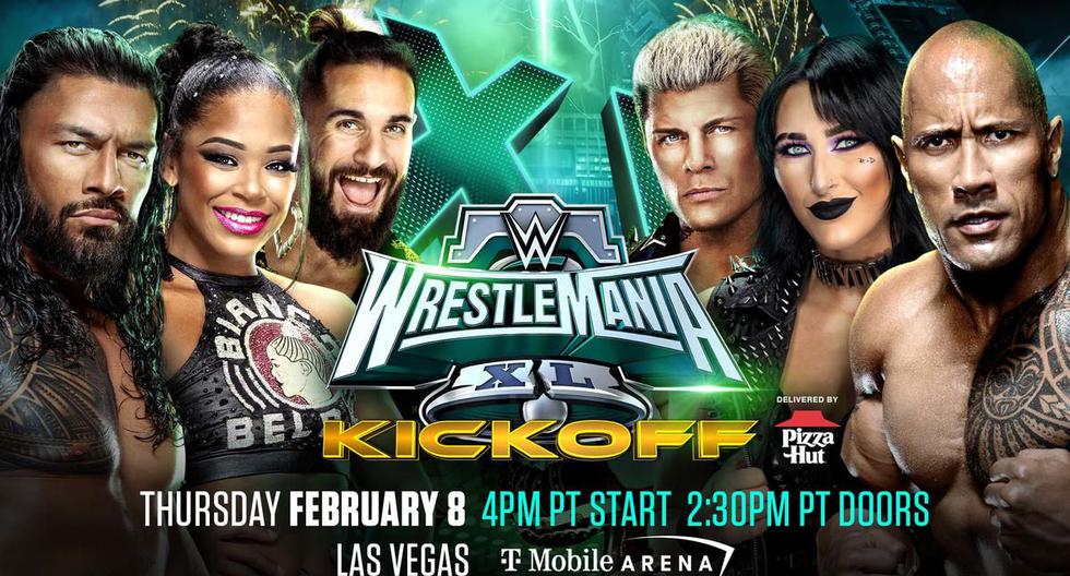 WWE WrestleMania kickoff EN VIVO ONLINE: horario y dónde ver el careo entre The Rock y Roman Reigns