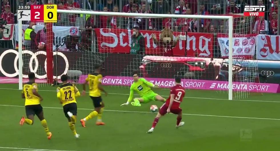 De huacha: Lewandowski resuelve dentro del área para el 2-0 del Bayern Múnich vs. Borussia Dortmund 