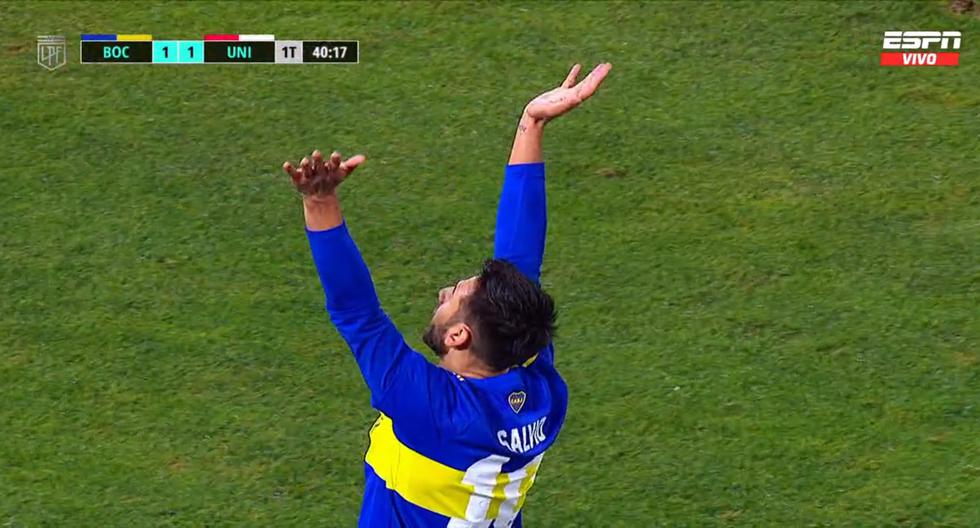 Gol de Eduardo Salvio para Boca Juniors: anotó el 1-1 ante Unión Santa Fe 