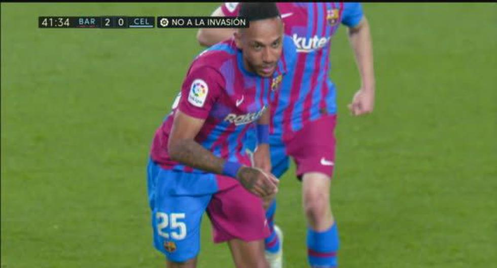 Gol de Aubameyang para Barcelona: anotó el 2-0 sobre Celta de Vigo 