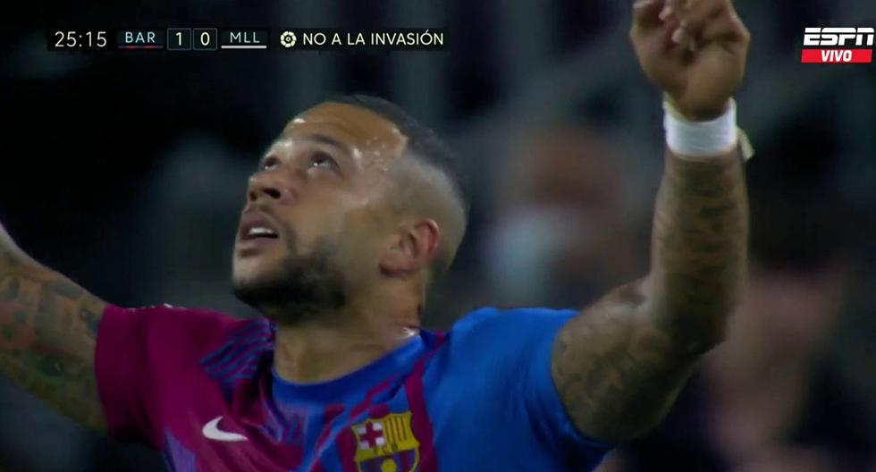 Memphis Depay anotó el 1-0 de Barcelona sobre Mallorca 