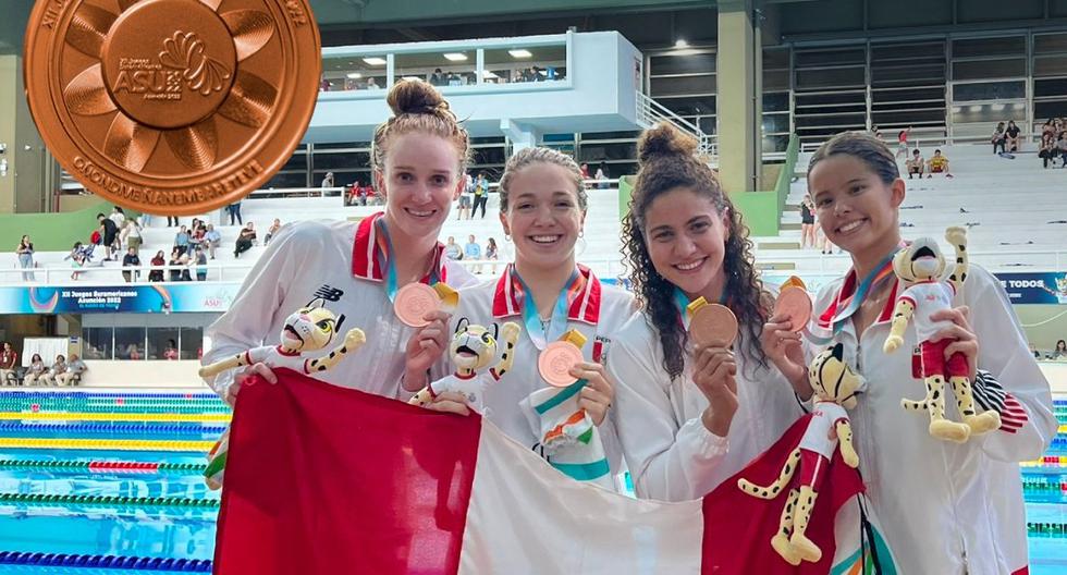 ¡Celebra el Perú! Medallas de bronce en natación femenina en los Juegos Suramericanos