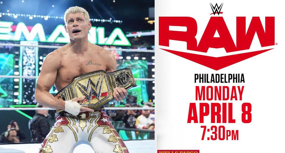WWE Raw EN VIVO: a qué hora y dónde ver el programa tras WrestleMania 40
