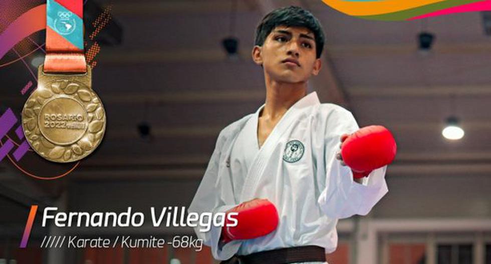 Fernando Villegas is made of gold: a karateka gave Peru a new medal at the South American Youth Games.
