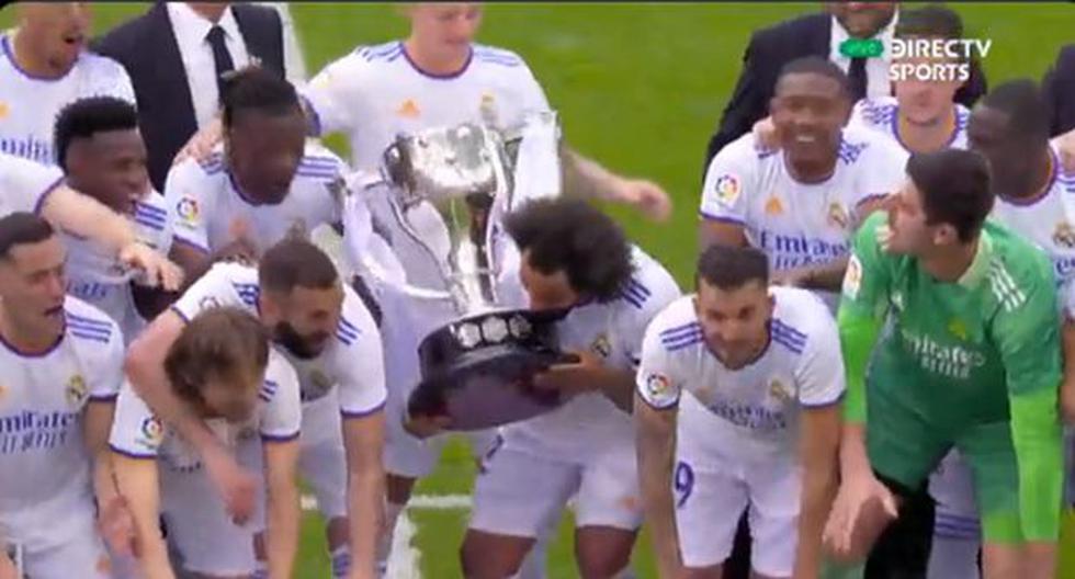 Momento esperado: Real Madrid levantó el trofeo de campeón de LaLiga en el Santiago Bernabéu 