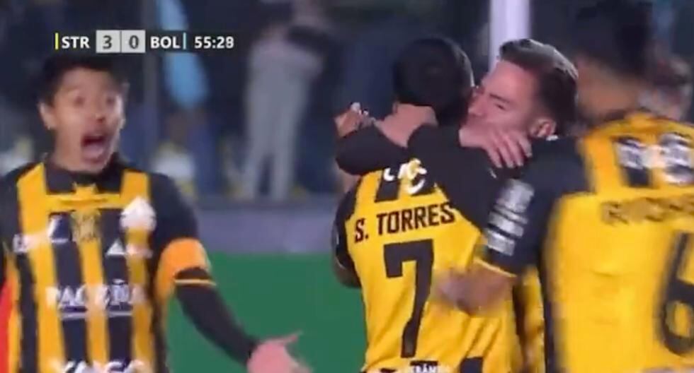 Saúl Torres puso el tercer gol The Strongest y Patricio Rodríguez anotó el descuento de Bolivar 