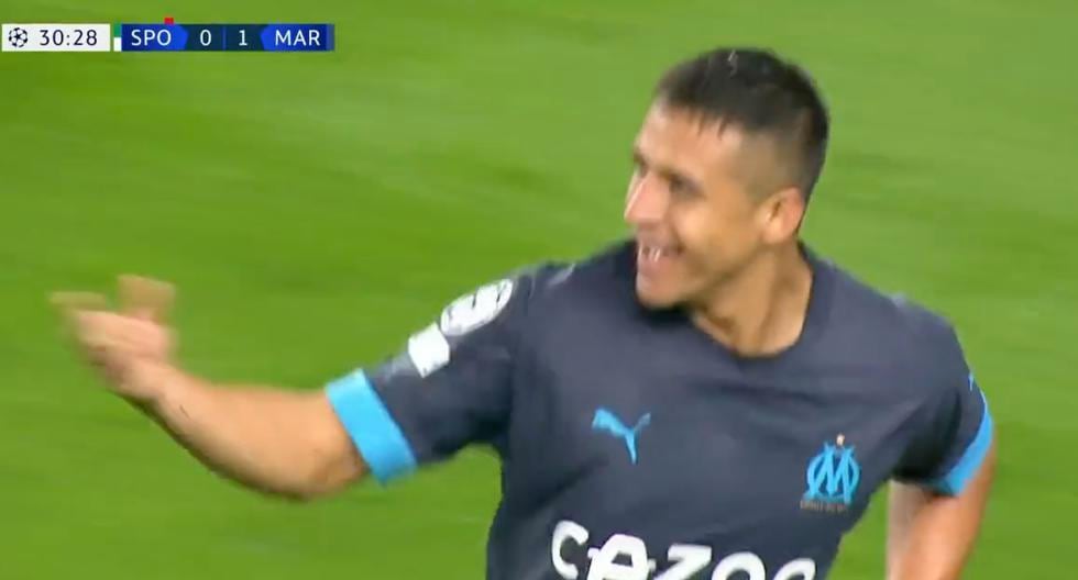 Tras revisión del VAR: Alexis Sánchez anotó gol para Marsella vs. Sporting de Lisboa 