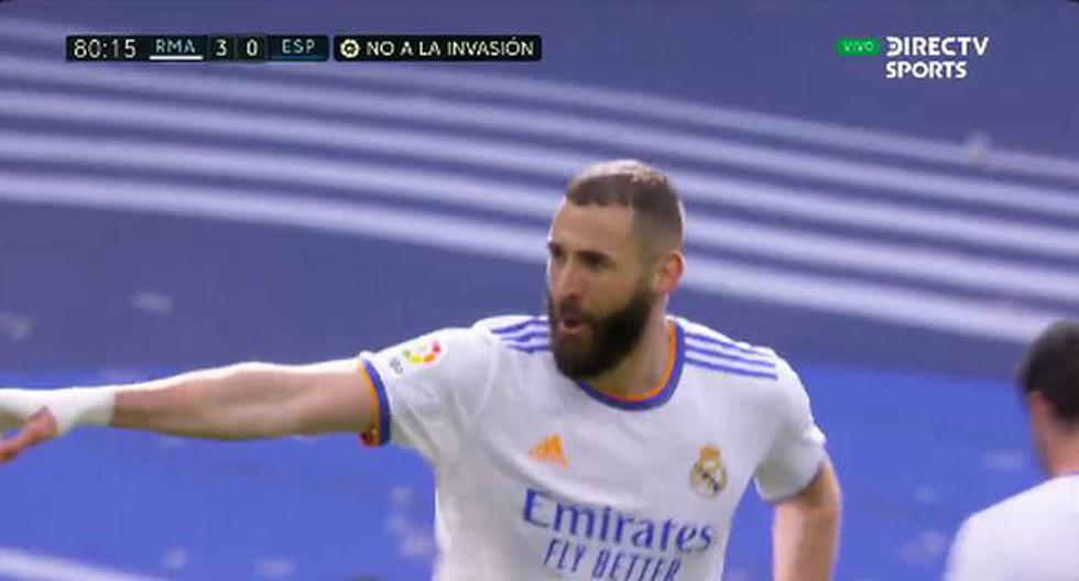 Faltabas tú: Benzema anotó el 4-0 y amarró el título de LaLiga para Real Madrid 