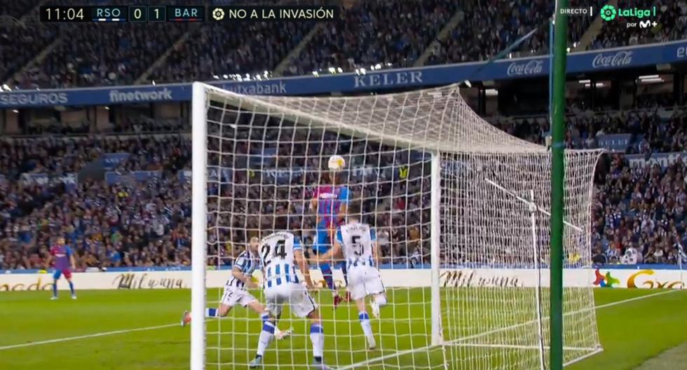 Gol de Aubameyang para el 1-0 de Barcelona vs. Real Sociedad tras pase de lujo de Ferran Torres 