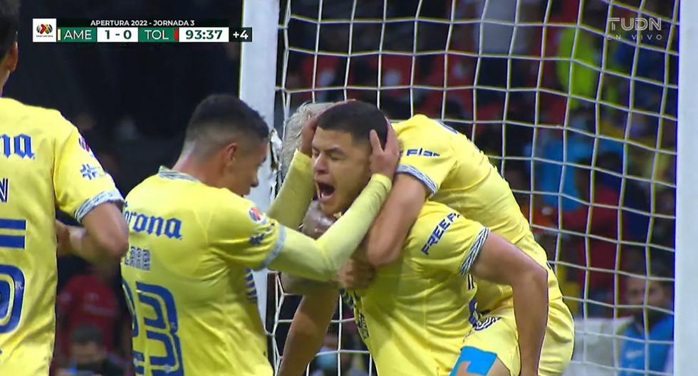 Gol de Richard Sánchez: anotó el 1-0 del América vs. Toluca en el último minuto 