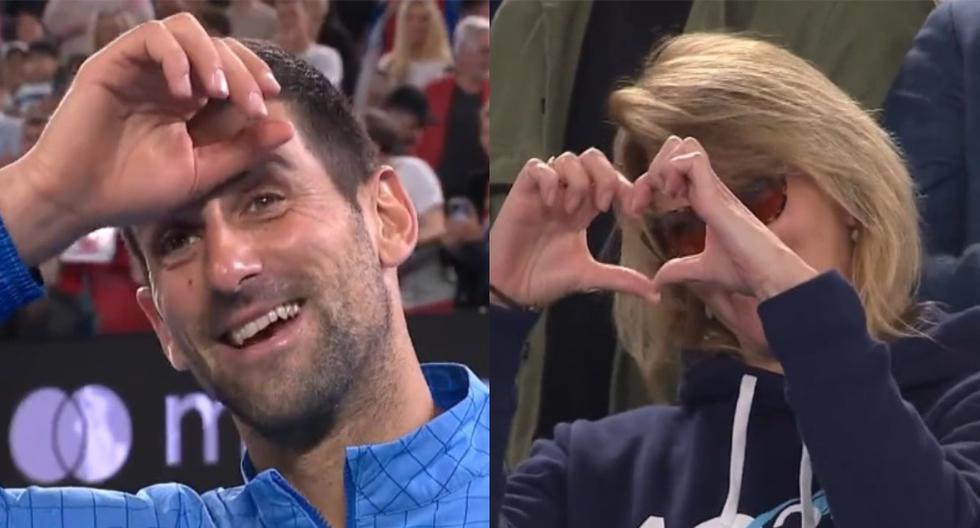Djokovic clasificó a semifinales del Australian Open y le cantó feliz cumpleaños a su madre 