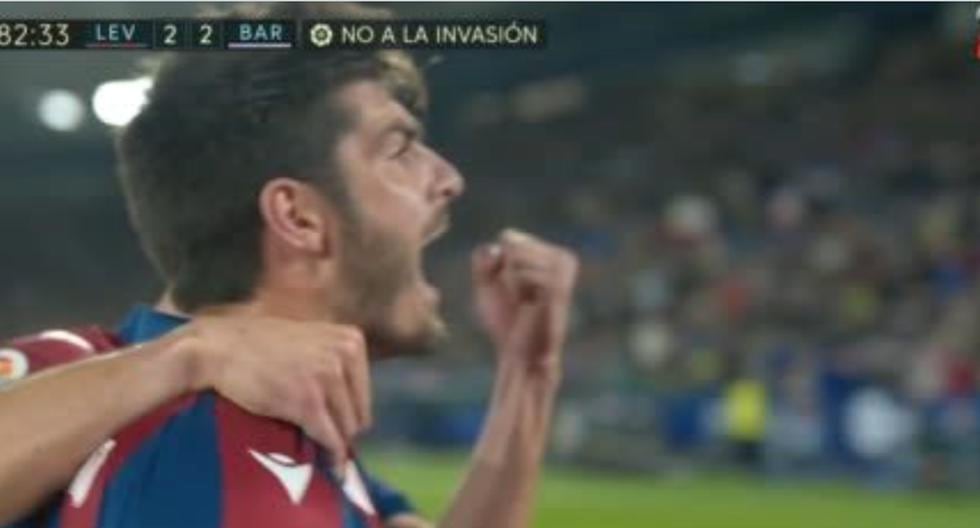 La tercera oportunidad: Gonzalo Melero canjeó penal por gol para el 2-2 de Levante vs. Barcelona 