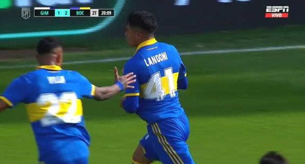 Emotivo: Langoni anotó el 2-1 de Boca a Gimnasia y sueña con el título de la Liga Profesional 