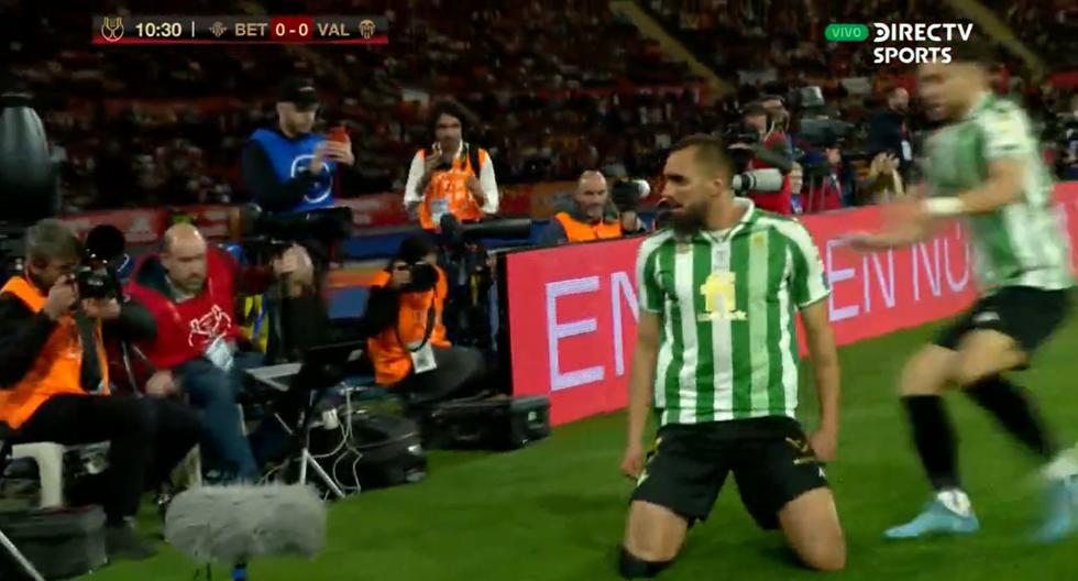 Gol de Iglesias para Betis: anotó el 1-0 ante Valencia en la final de la Copa del Rey 