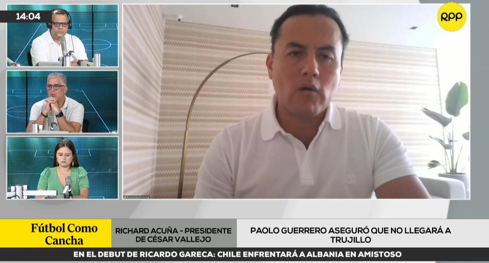 Richard Acuña sobre Paolo Guerrero: “Estamos bastante preocupados por sus declaraciones”
