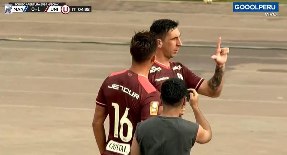 Debut goleador: Dorregaray anota el 1-0 de Universitario vs. Mannucci por Liga 1 