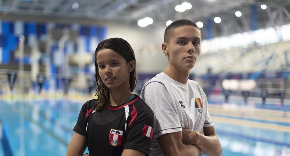 El “nuevo Phelps” tiene 17 años, está en Lima, y así fue su encuentro con nuestra campeona Alexia Sotomayor
