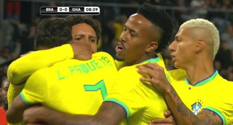 Gol de Brasil: Marquinhos anotó el 1-0 parcial sobre Ghana en amistoso 