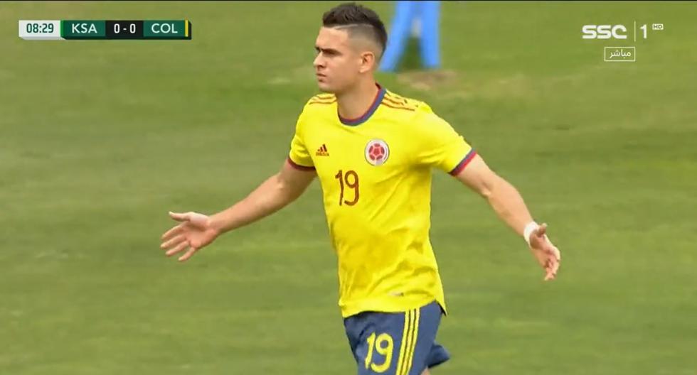 Gol de Santos Borré: anotó el 1-0 en el amistoso de Colombia vs. Arabia Saudita 