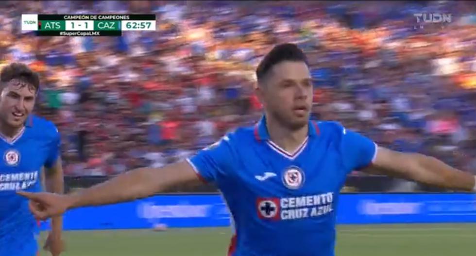Gol de Ángel Romero: anotó el 2-1 del Cruz Azul vs. Atlas por el Campeón de Campeones 