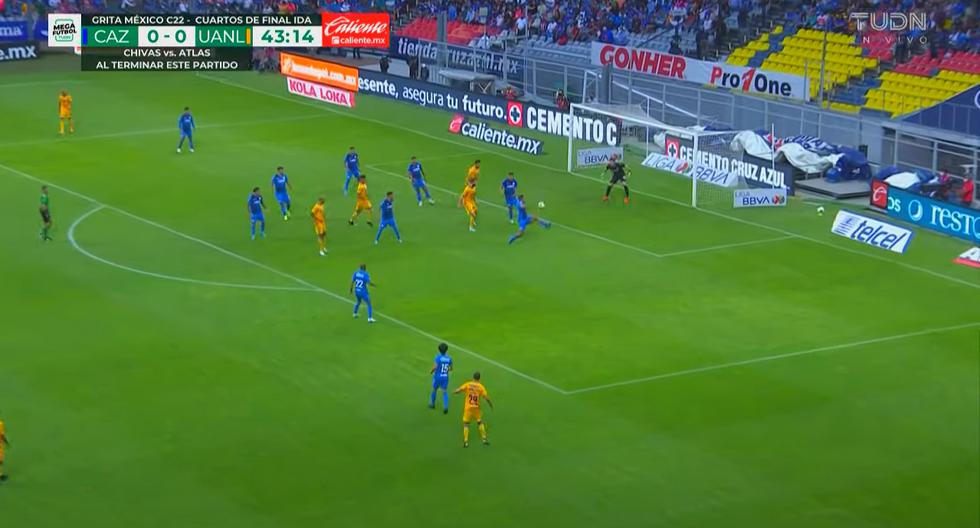 Gol de Tigres: Jesús Dueñas anotó el 1-0 sobre Cruz Azul en la liguilla 